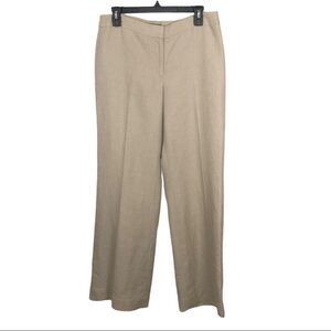 Talbots Signature Women’s Straight Leg Linen Pant Fully Lined Oatmeal Size 6 NWT